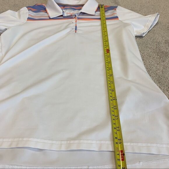 ADIDAS Golf Ladies Ultimate 365 Stripe Short Sleeve Polo Shirt Sz M🇨🇦 - Picture 10 of 12